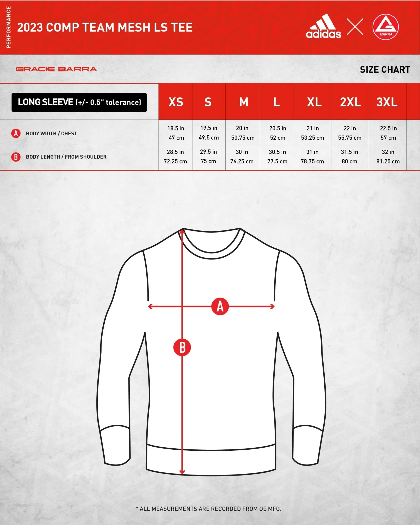Mens Comp Team L/S Tech Tee by adidas - Red - Image 9