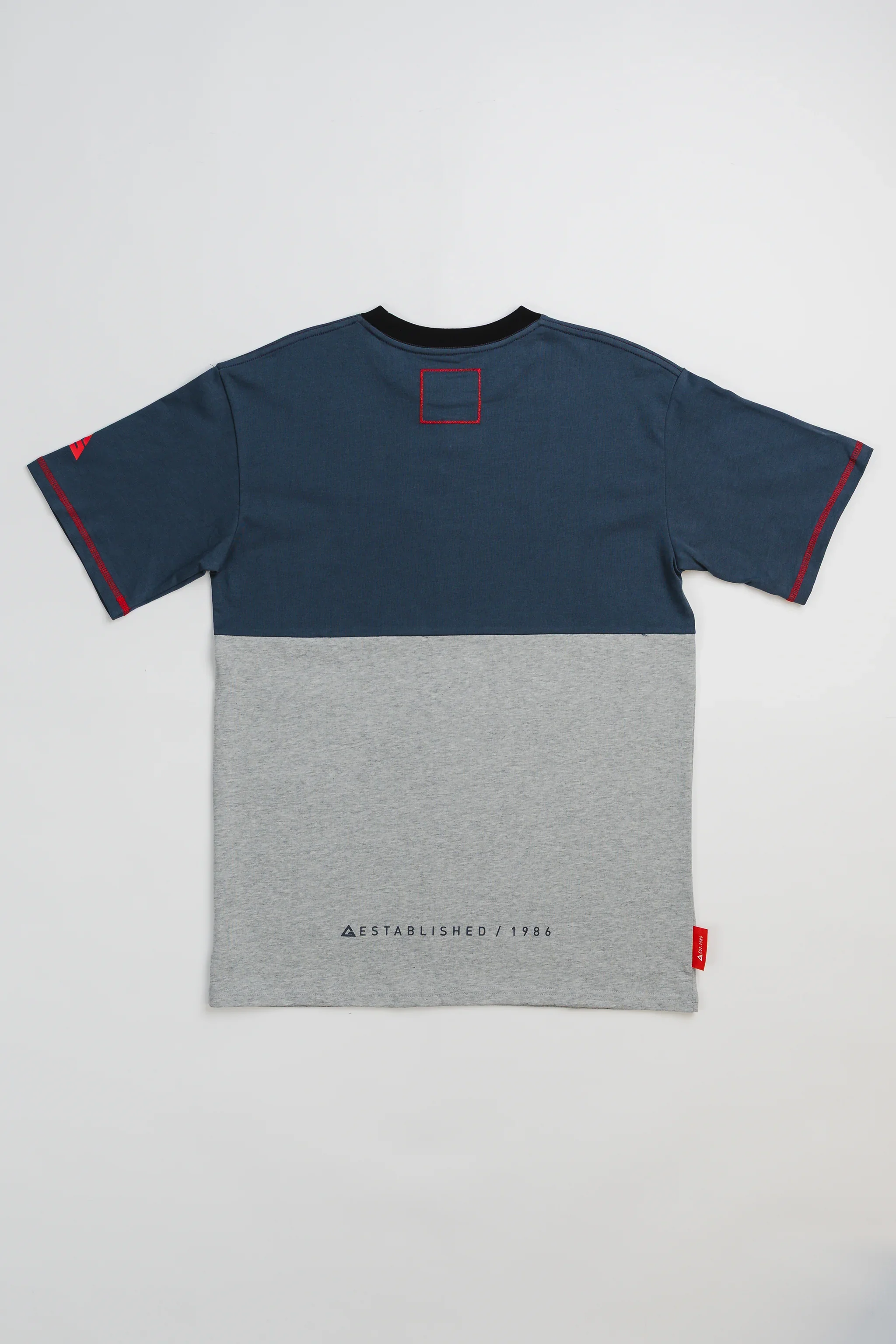 Colorblock Mens Tee - Grey/Black - Image 3