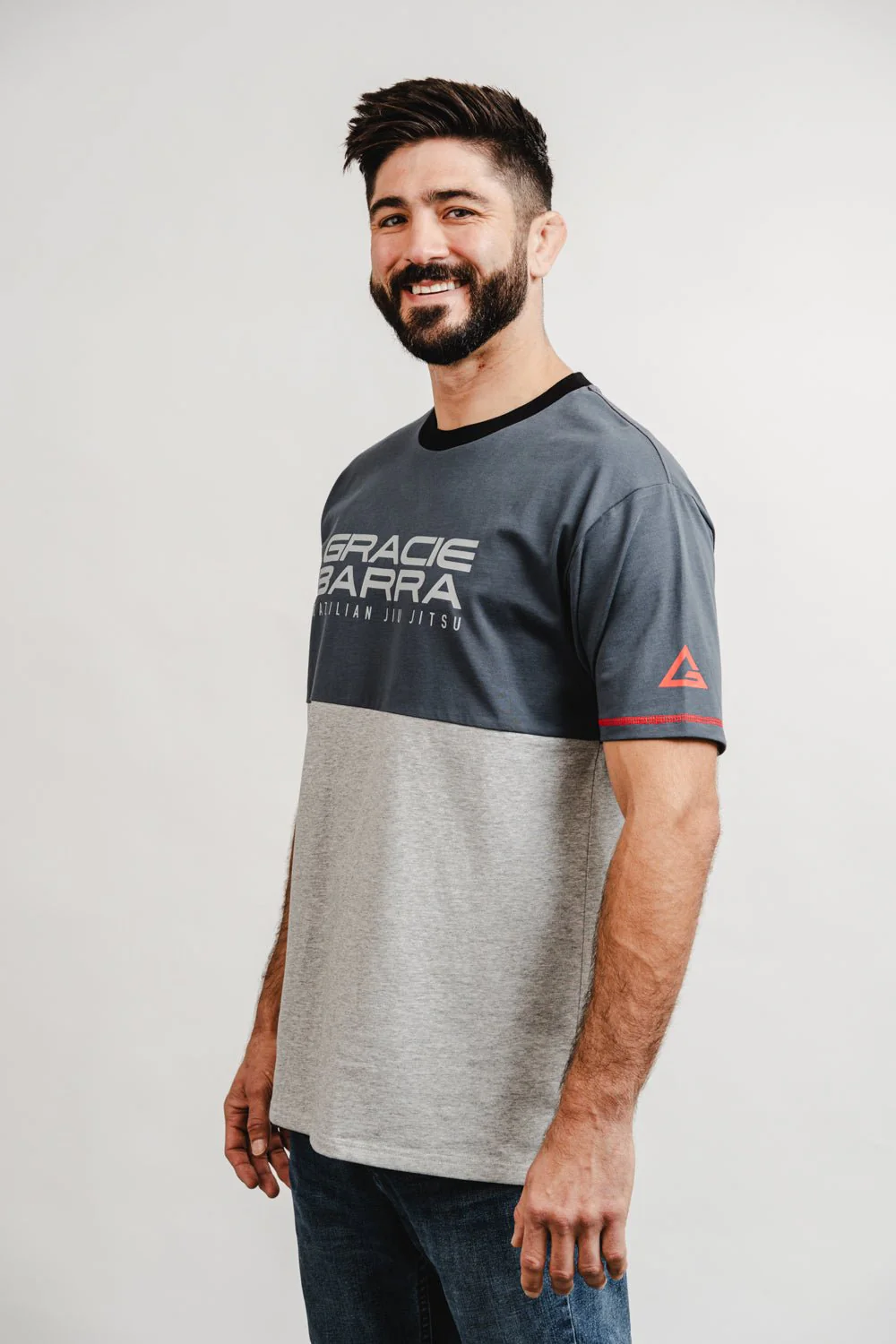 Colorblock Mens Tee - Grey/Black - Image 5