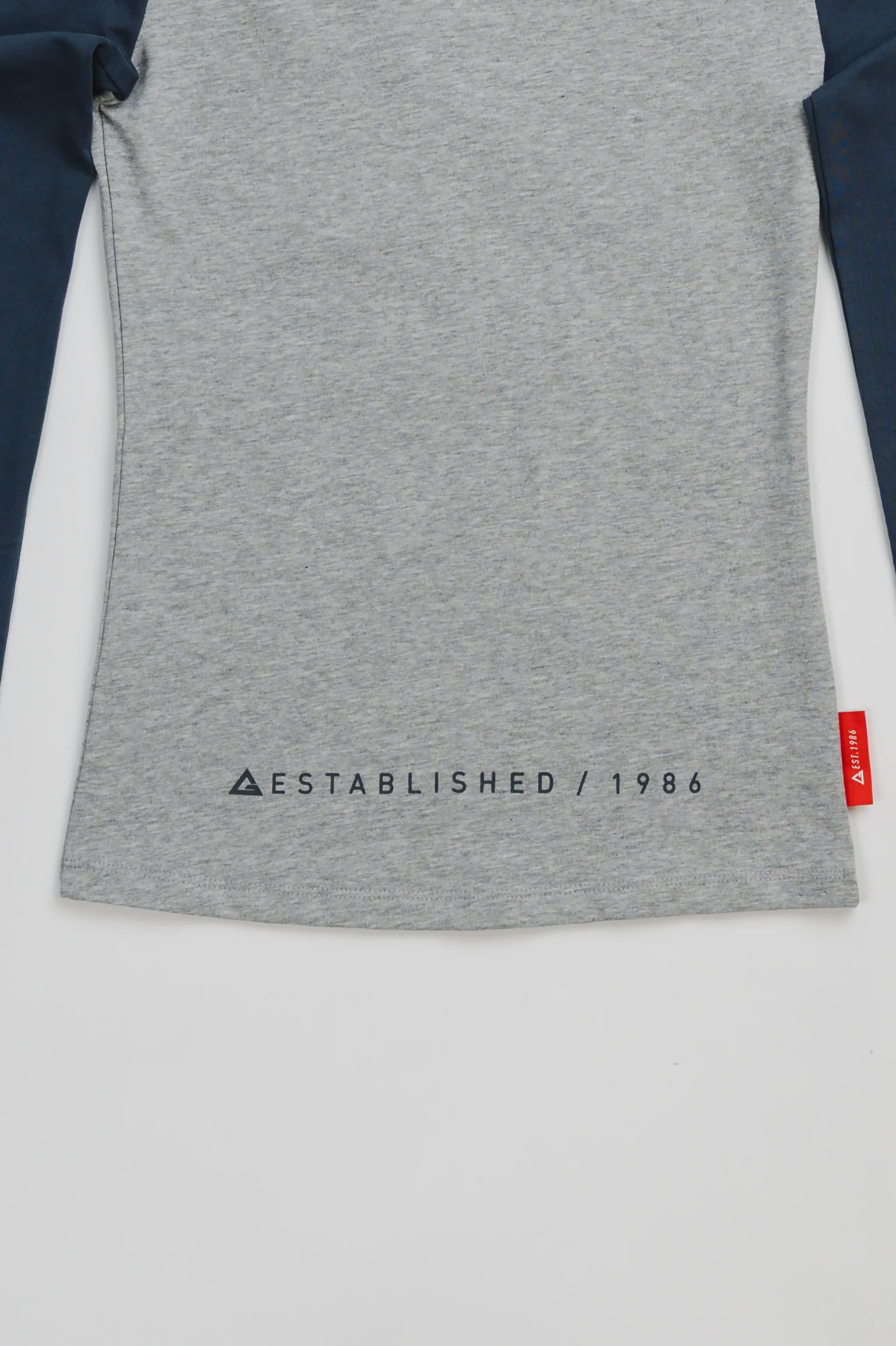 Colorblock Womens Long Sleeve Tee - Grey/Black - Image 4