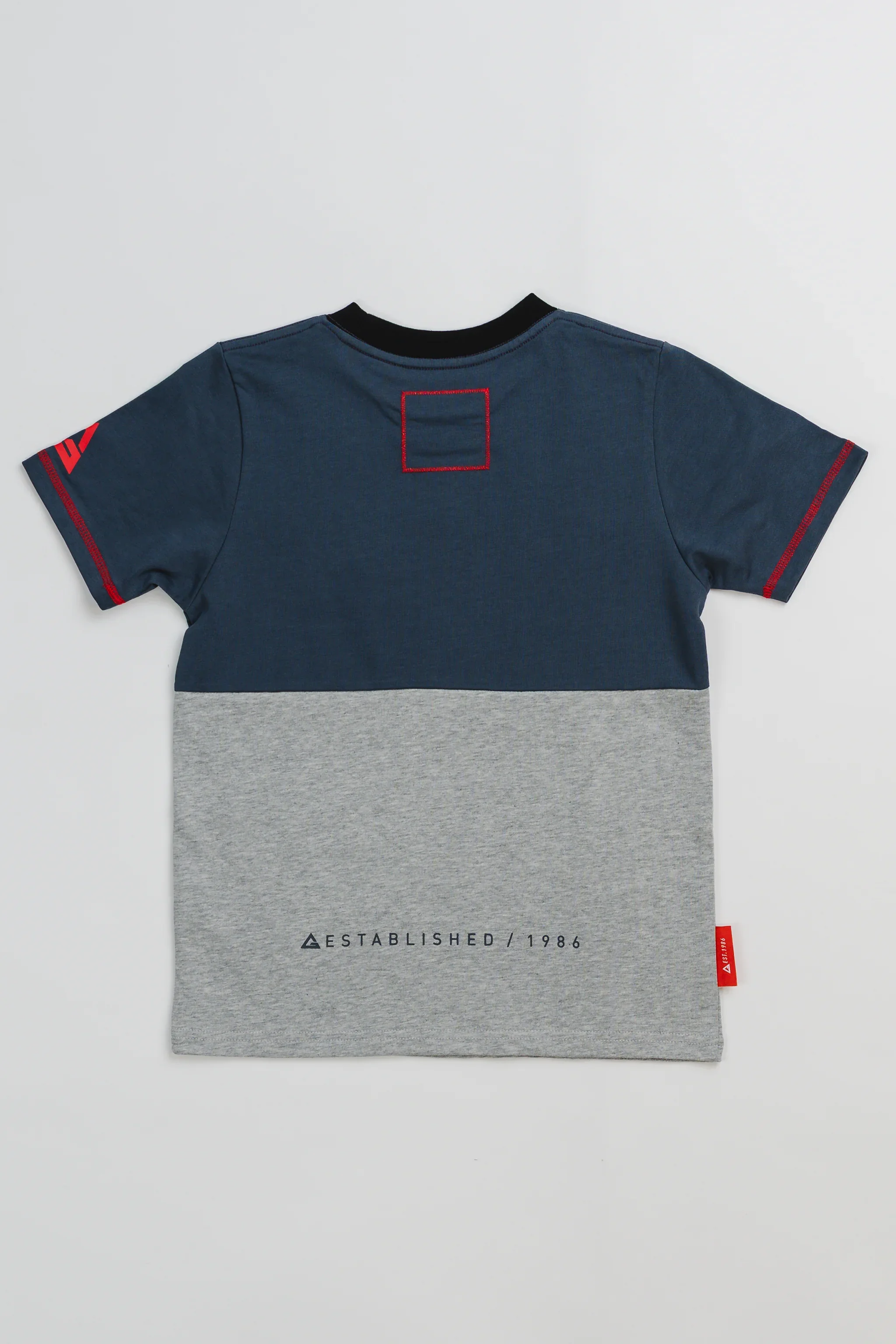 Colorblock Youth Tee - Grey/Black - Image 2