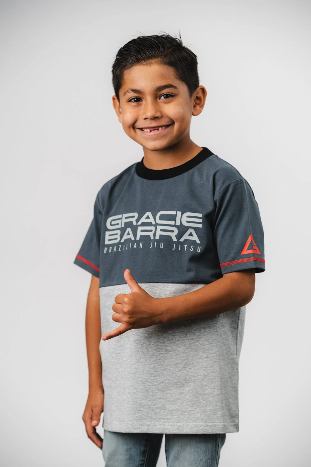 Colorblock Youth Tee - Grey/Black - Image 3