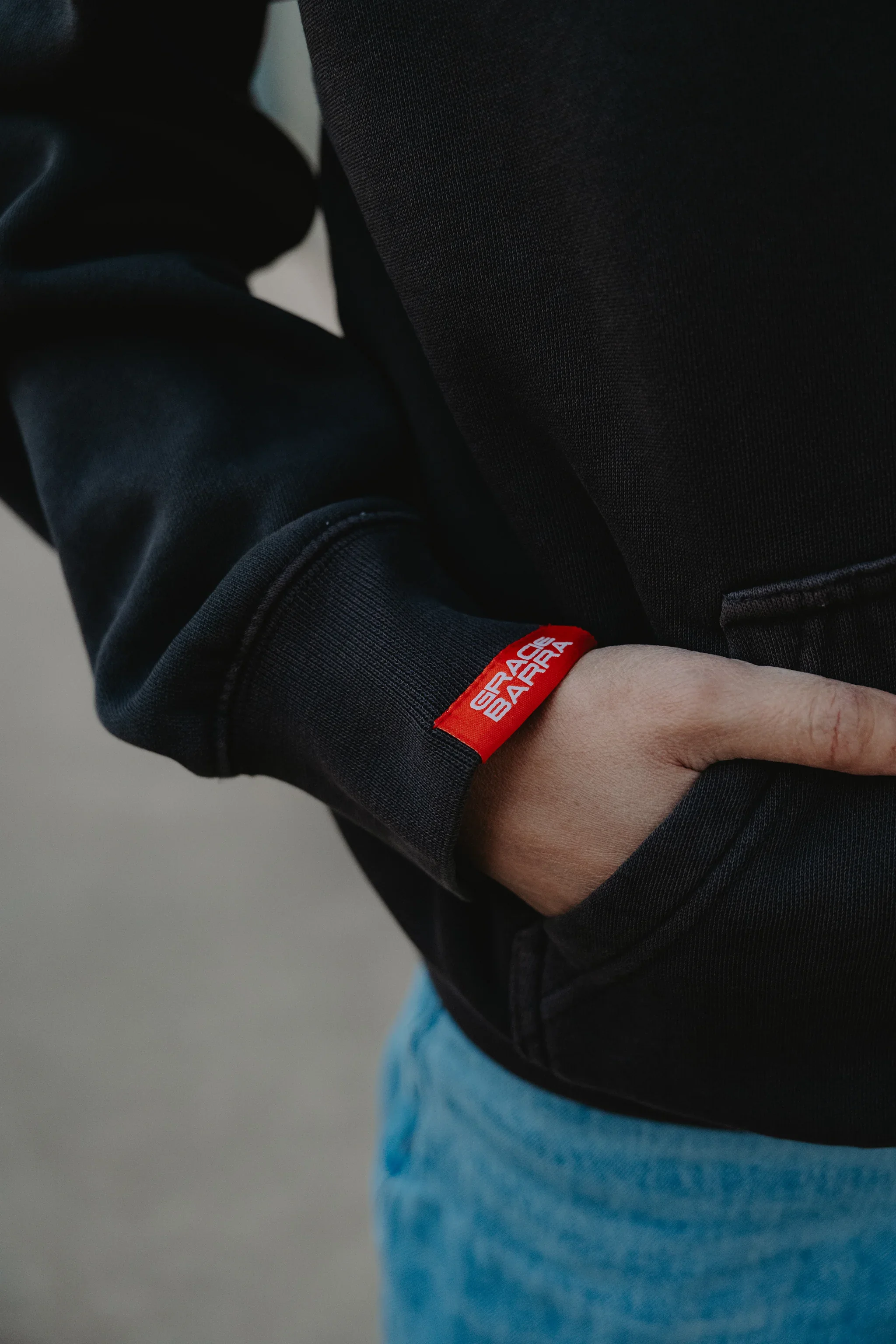 Emblem Womens Hoodie - Black - Image 3