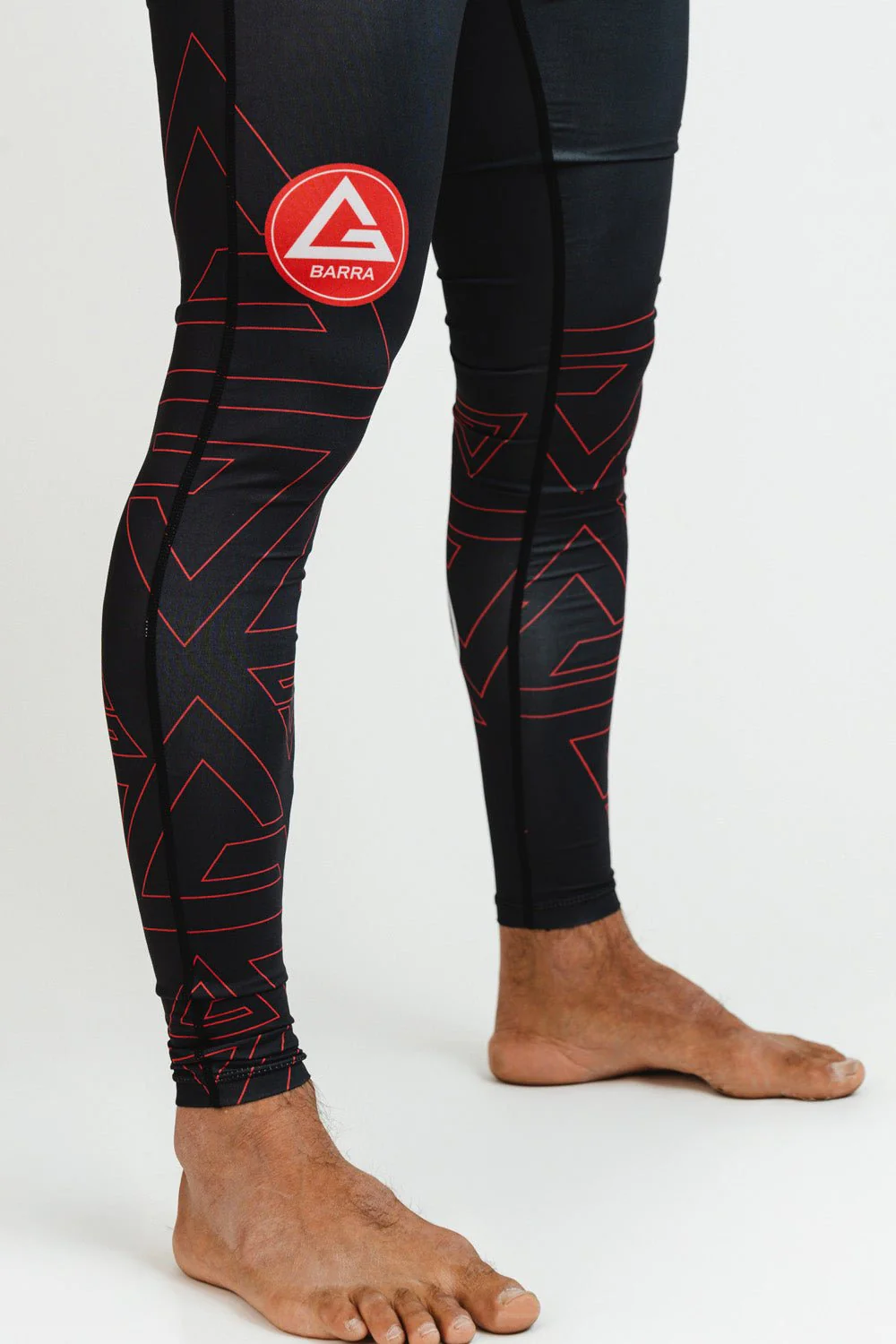 Equipe Combat Mens Compression Pants - Red/Black - Image 5