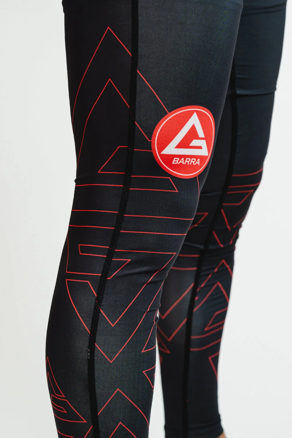 Equipe Combat Mens Compression Pants - Red/Black - Image 6