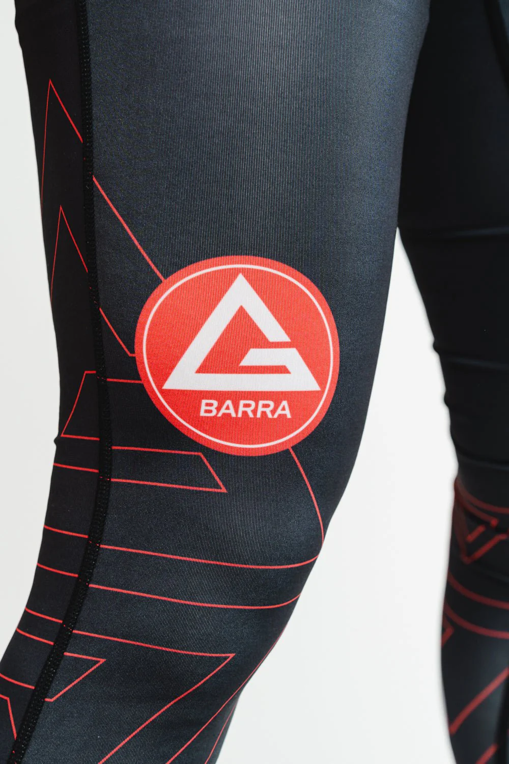 Equipe Combat Mens Compression Pants - Red/Black - Image 7