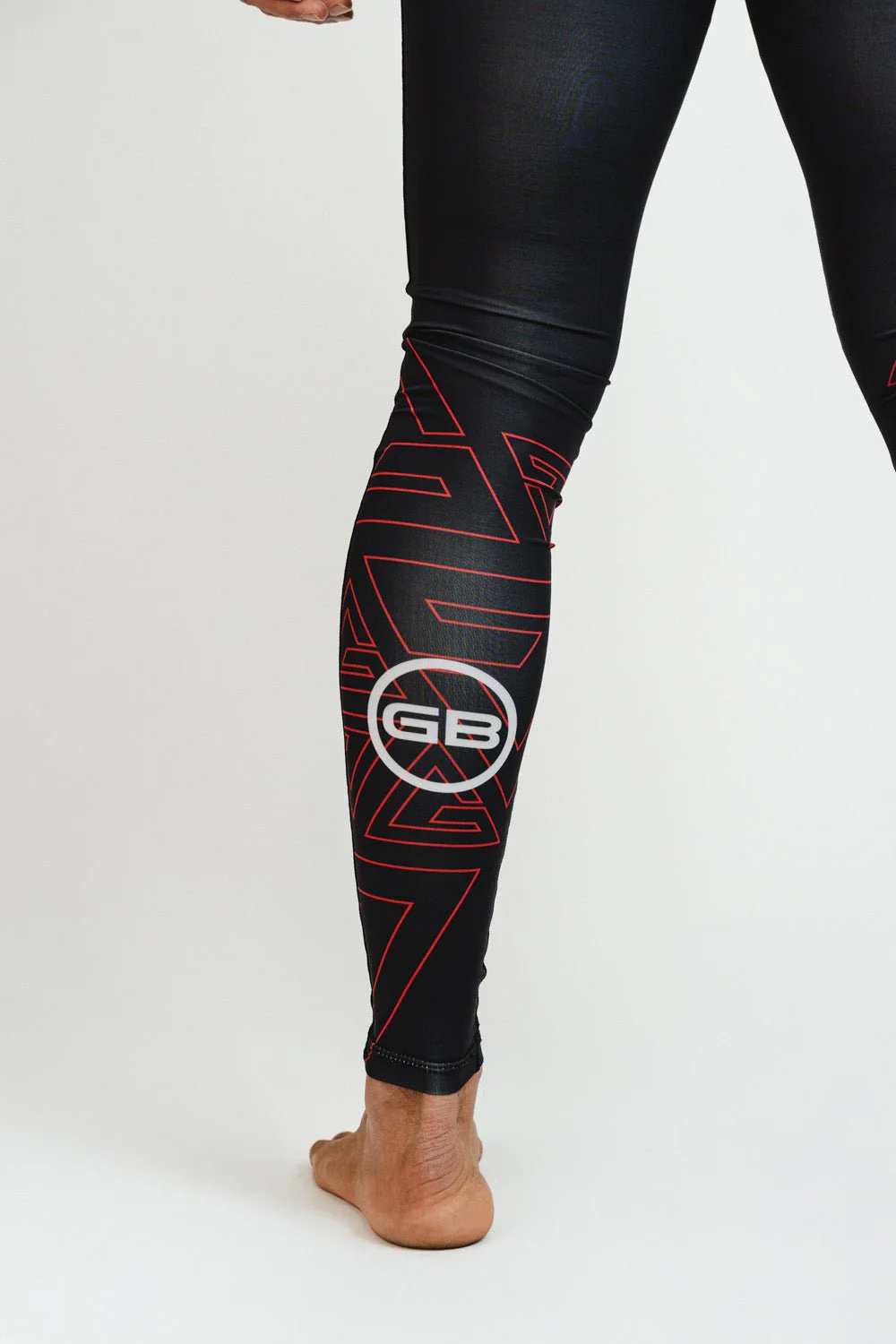 Equipe Combat Mens Compression Pants - Red/Black - Image 9