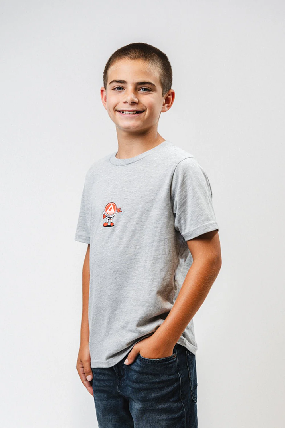 GB Barrinha Youth Tee - Grey - Image 4