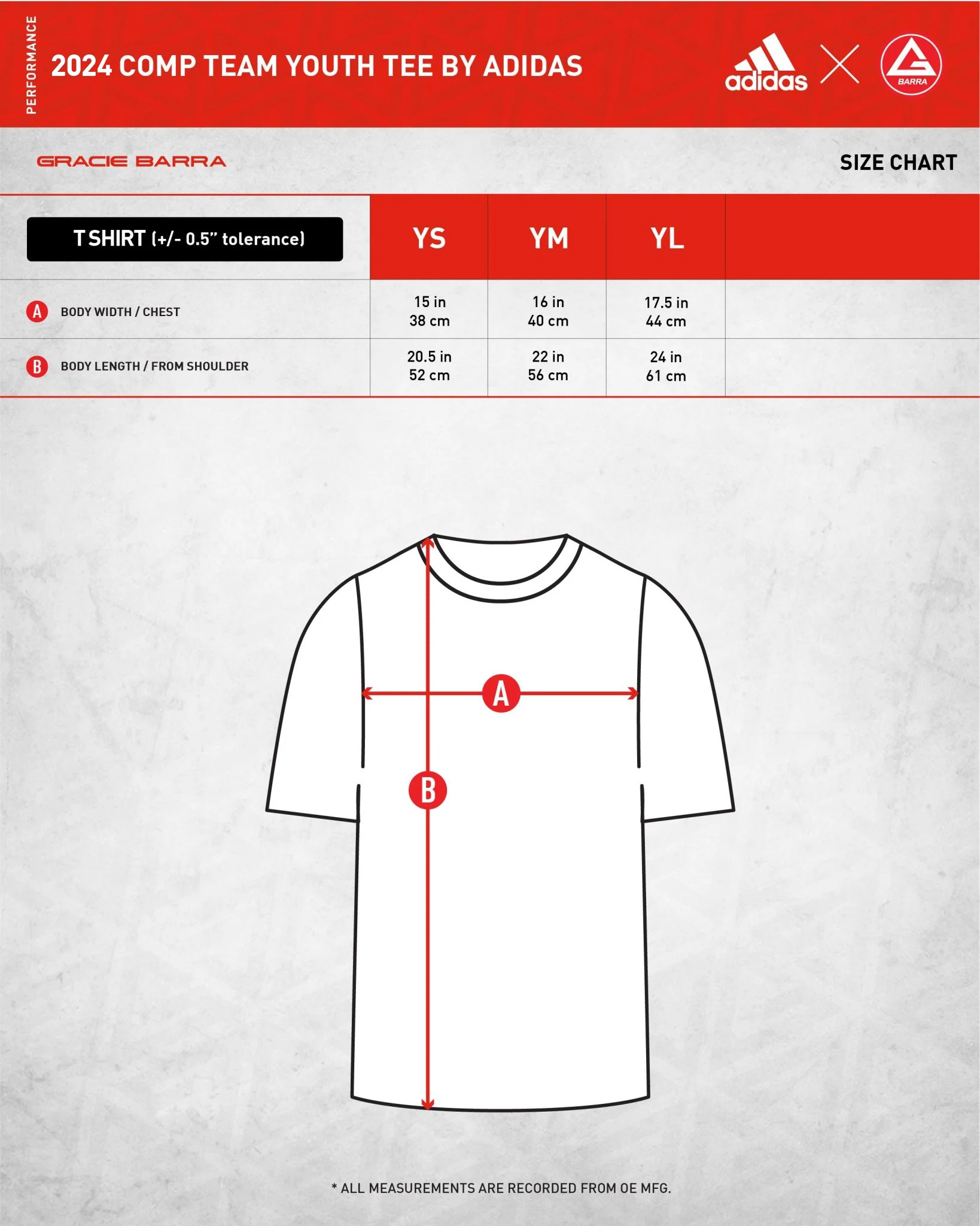 GB Comp Team Youth Tee by adidas - Red - Image 11