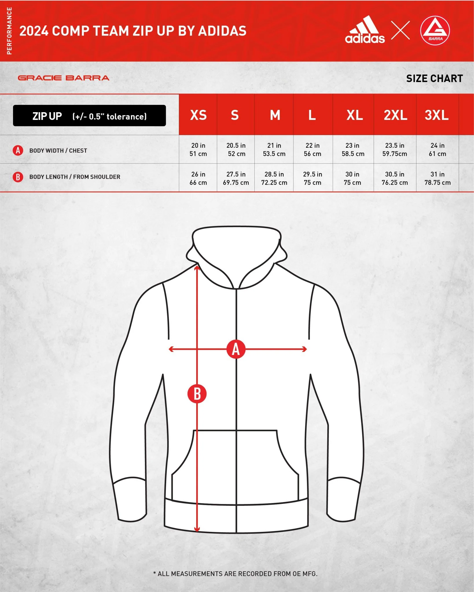 GB Comp Team Zip Hoodie by adidas - Red - Image 13