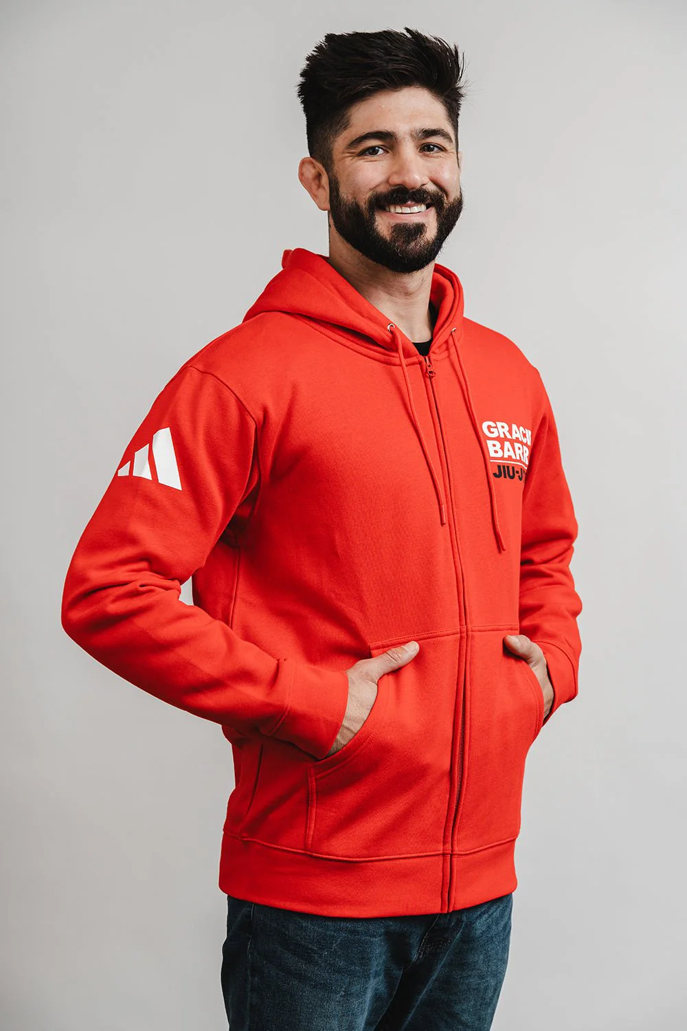 GB Comp Team Zip Hoodie by adidas - Red - Image 3