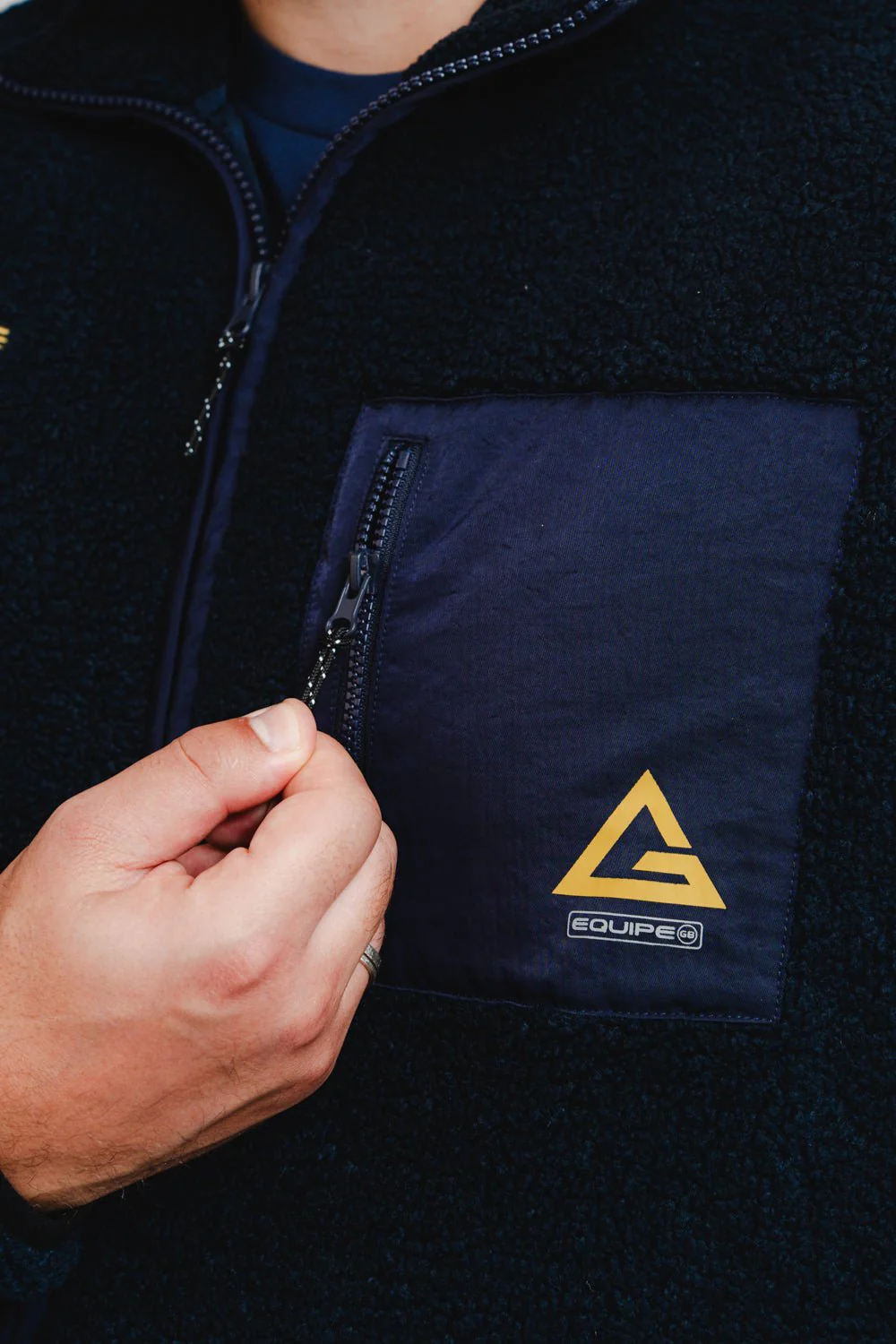 GB Lutador Sherpa Jacket - Blue - Image 9