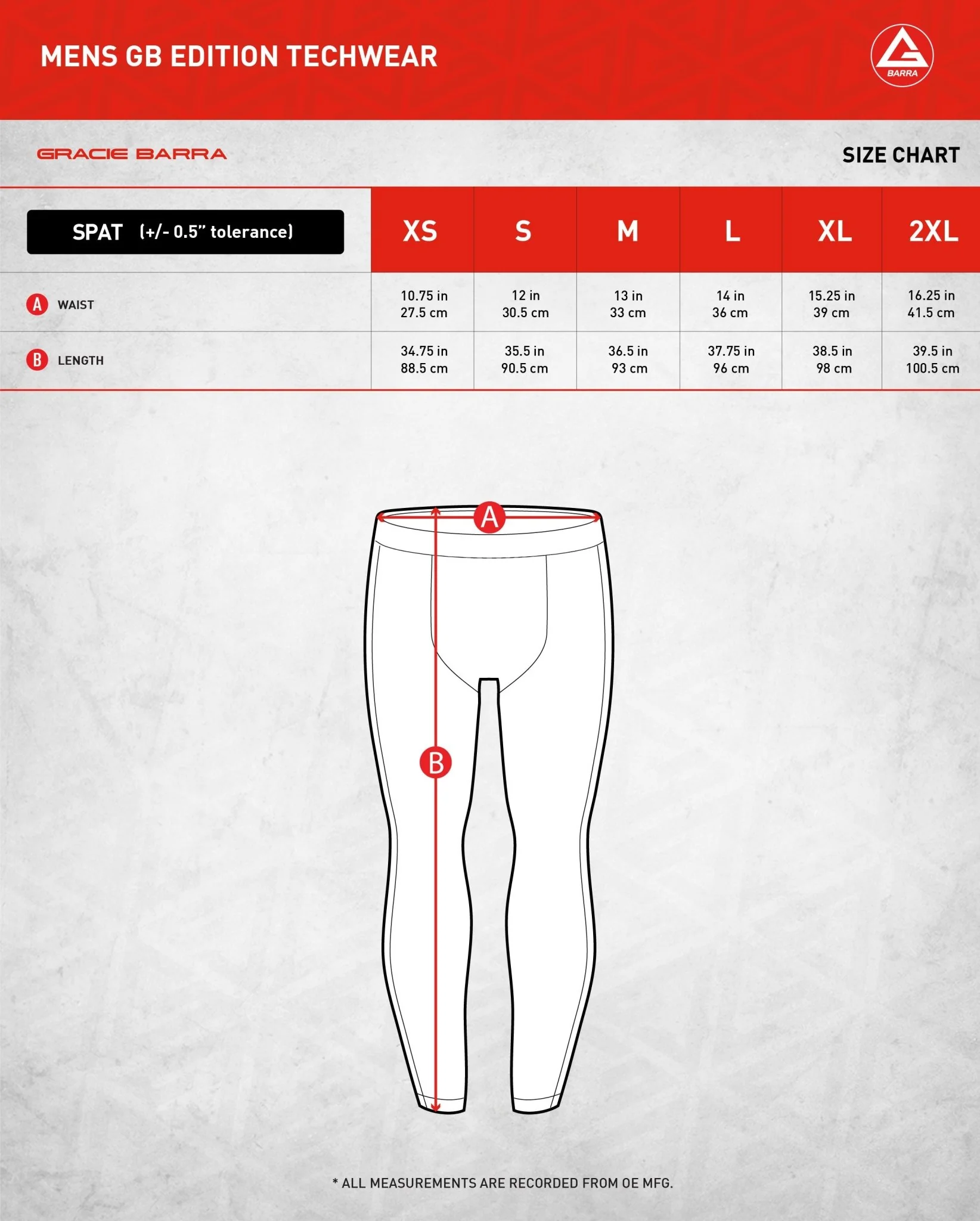 Equipe Combat Mens Compression Pants - Red/Black - Image 11