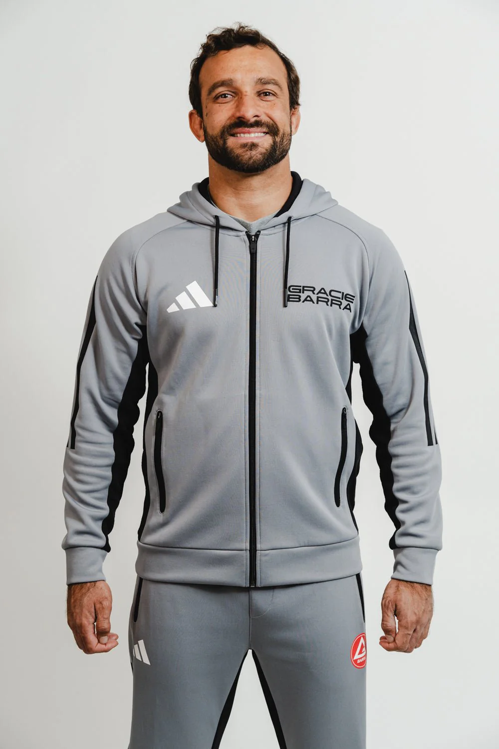 GB Team Track Jacket by adidas - Grey - Image 8