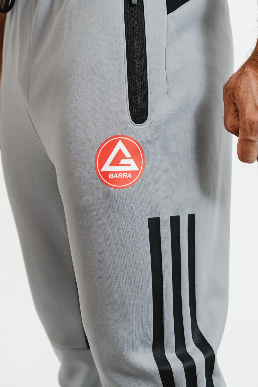 GB Team Track Jogger by adidas - Grey - Image 3