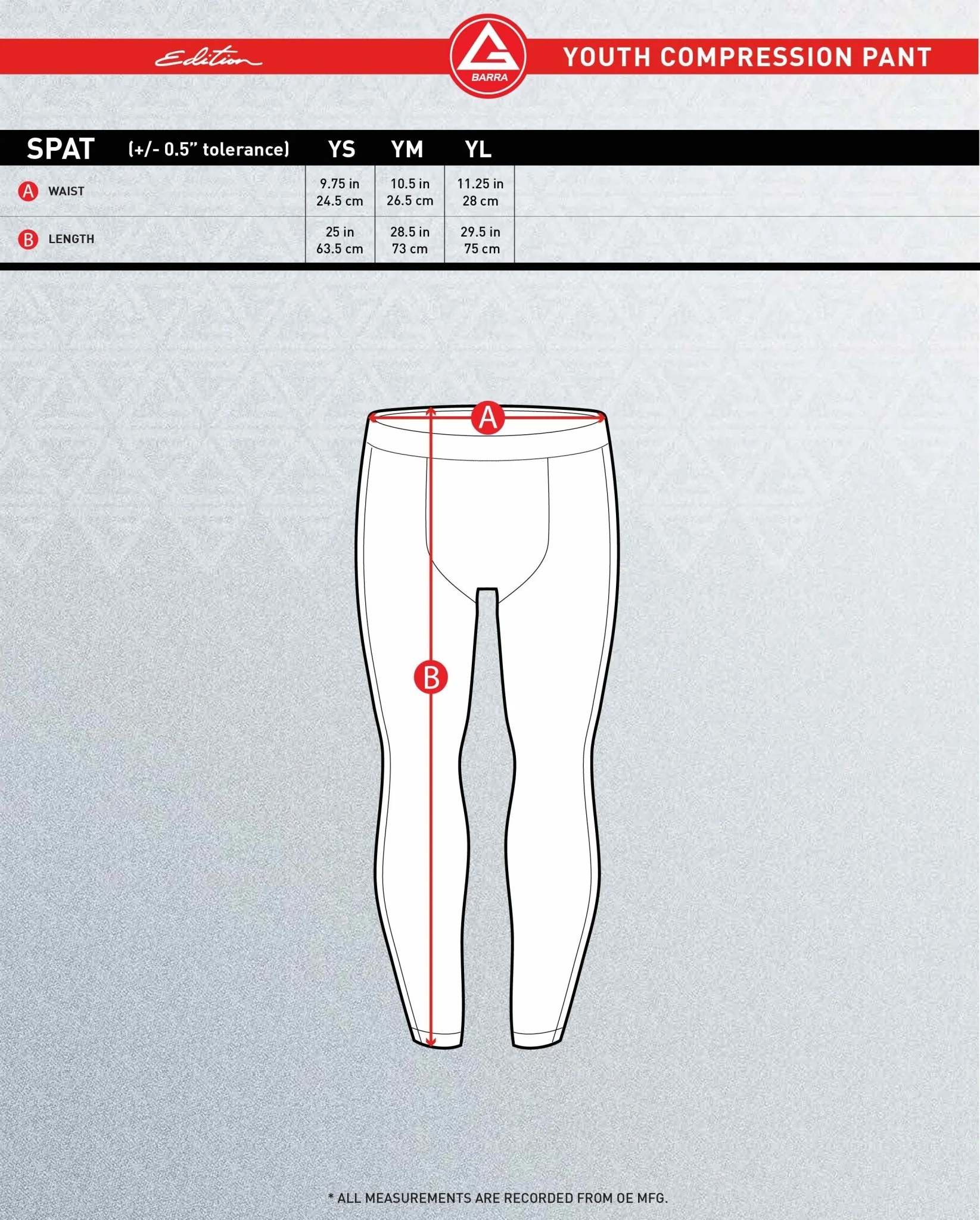 Sakura Youth Compression Pants - Black - Image 7