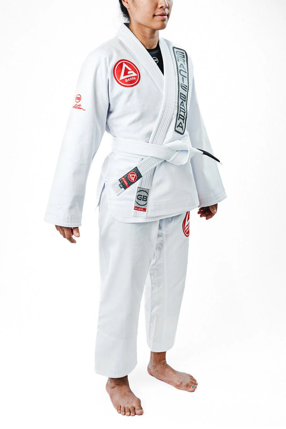 GB1 Womens Kimono with Belt - White - Image 3