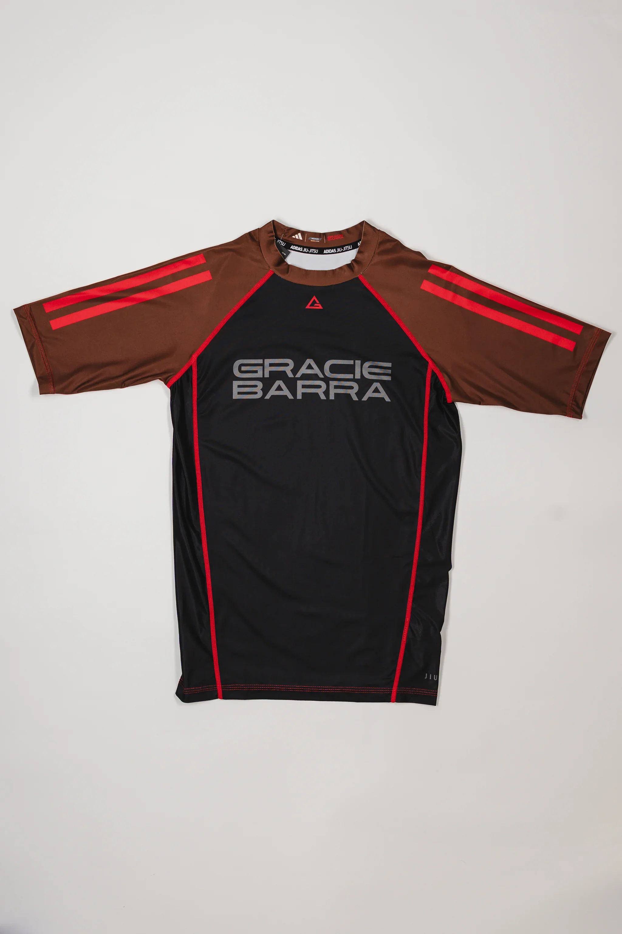 III Stripes Ranked Rashguard by adidas - Brown