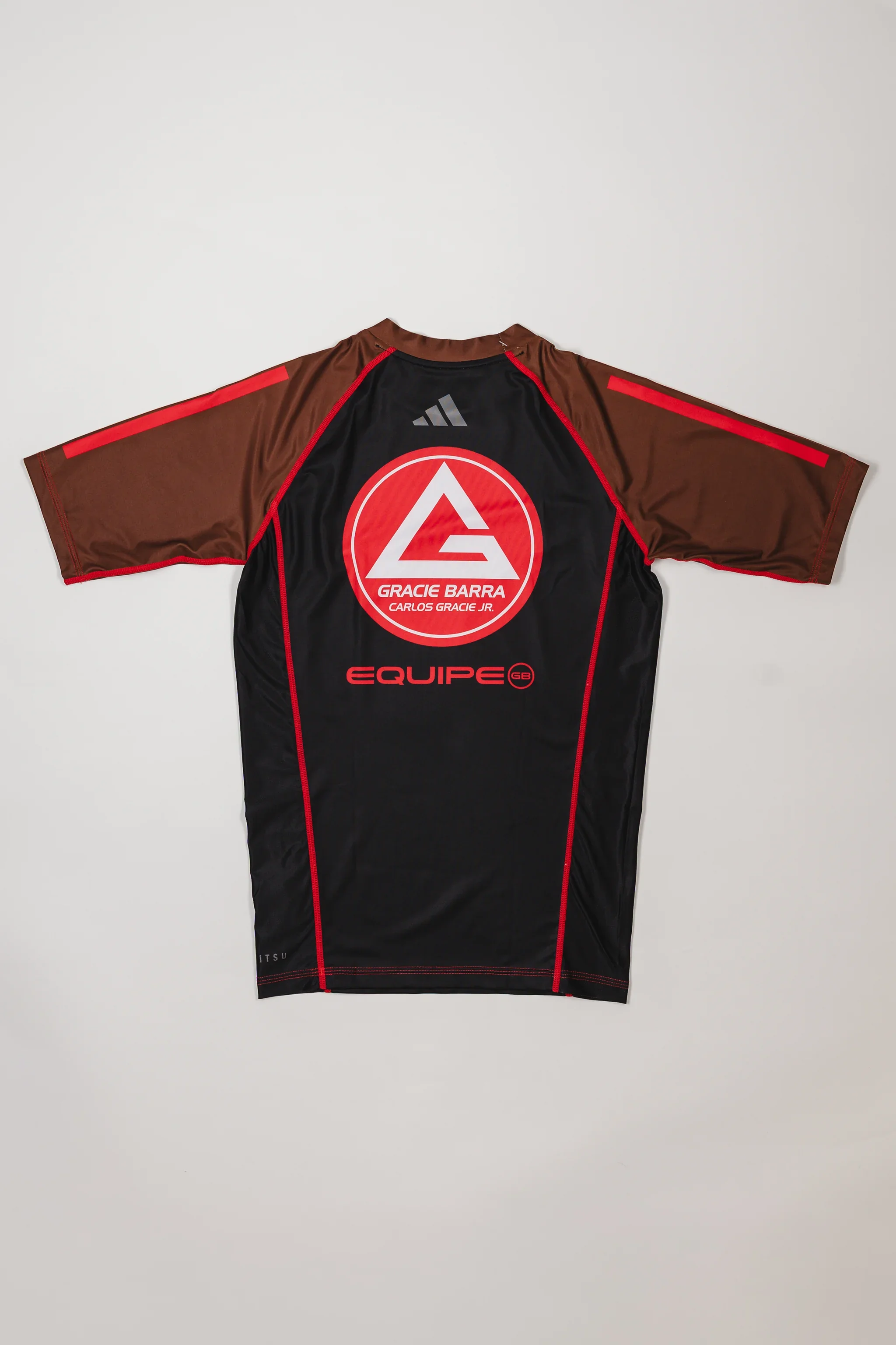 III Stripes Ranked Rashguard by adidas - Brown - Image 4