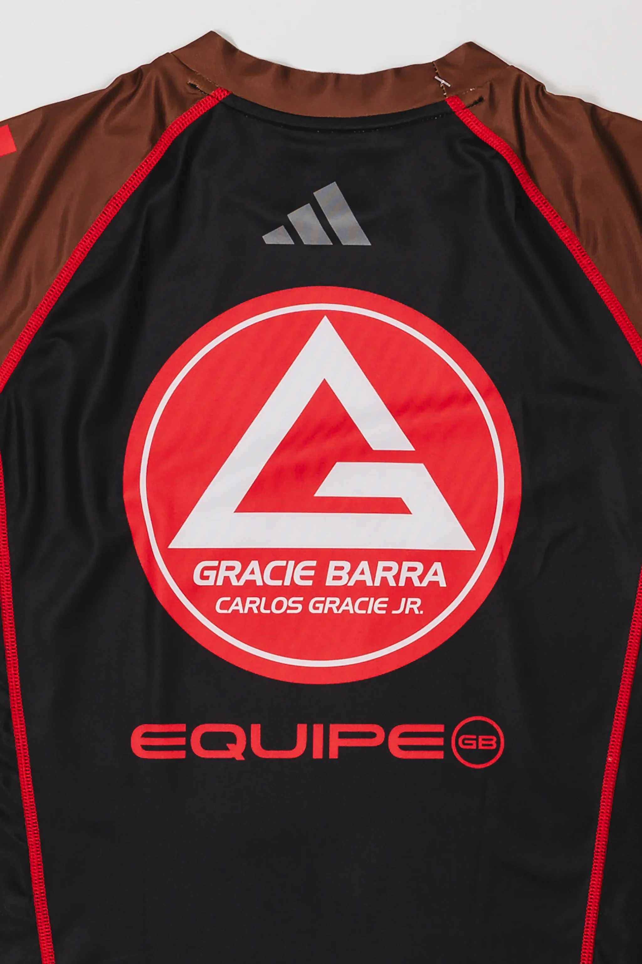 III Stripes Ranked Rashguard by adidas - Brown - Image 5
