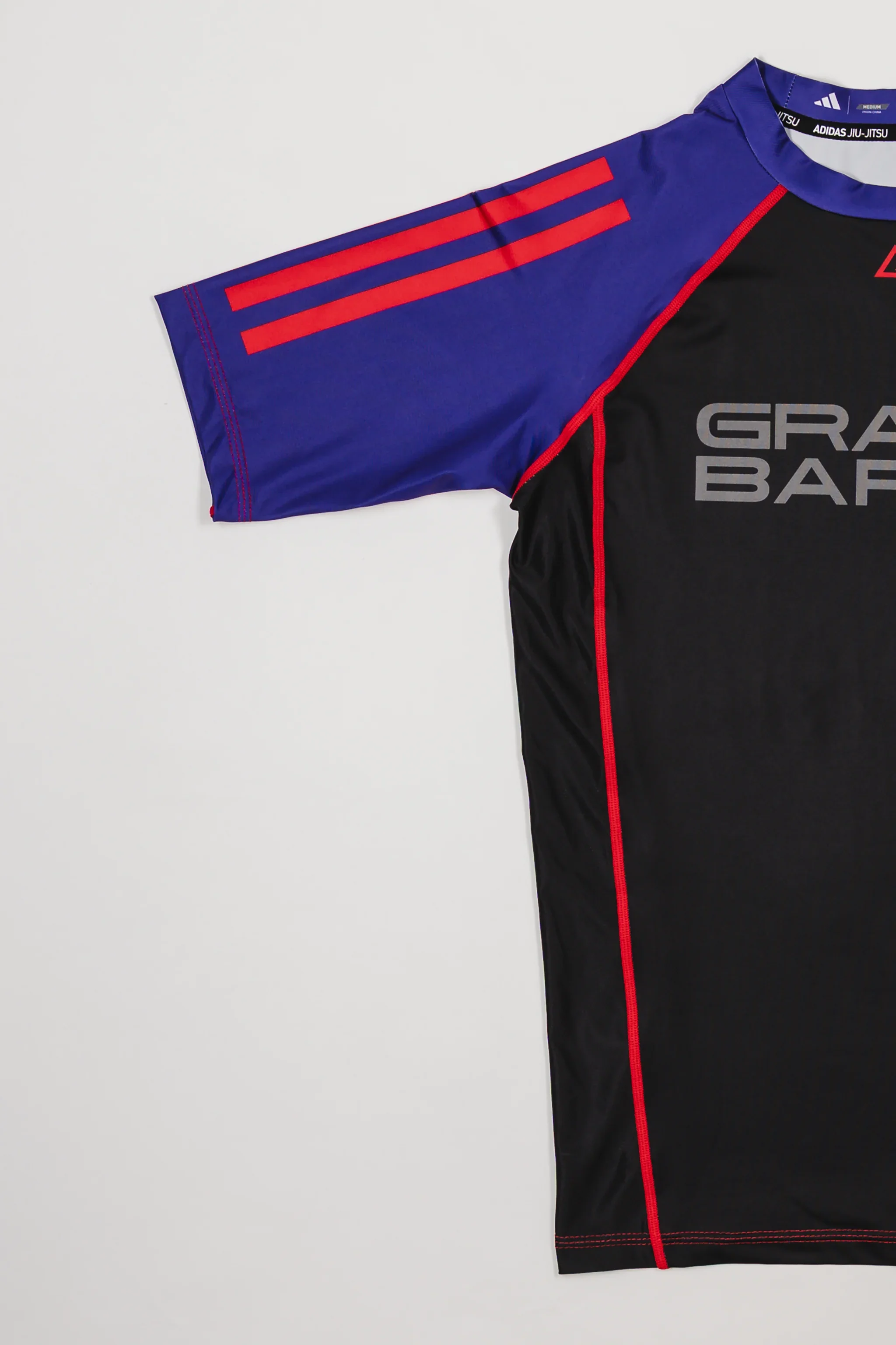 III Stripes Ranked Rashguard by adidas - Purple - Image 3