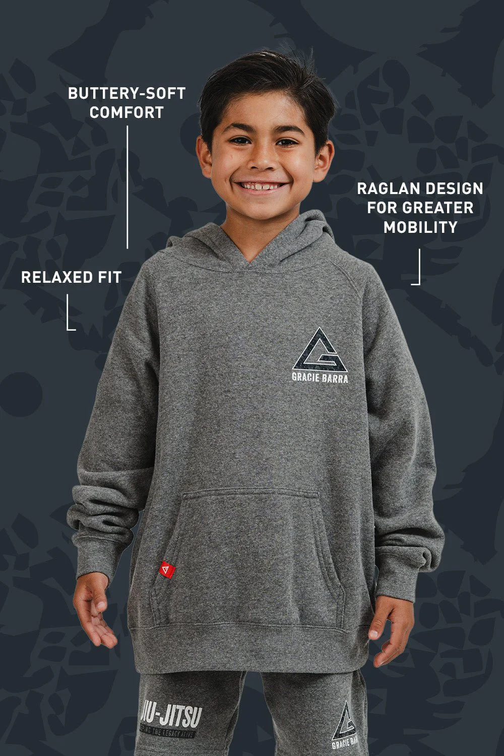 Legacy Shadow Youth Hoodie - Grey - Image 6