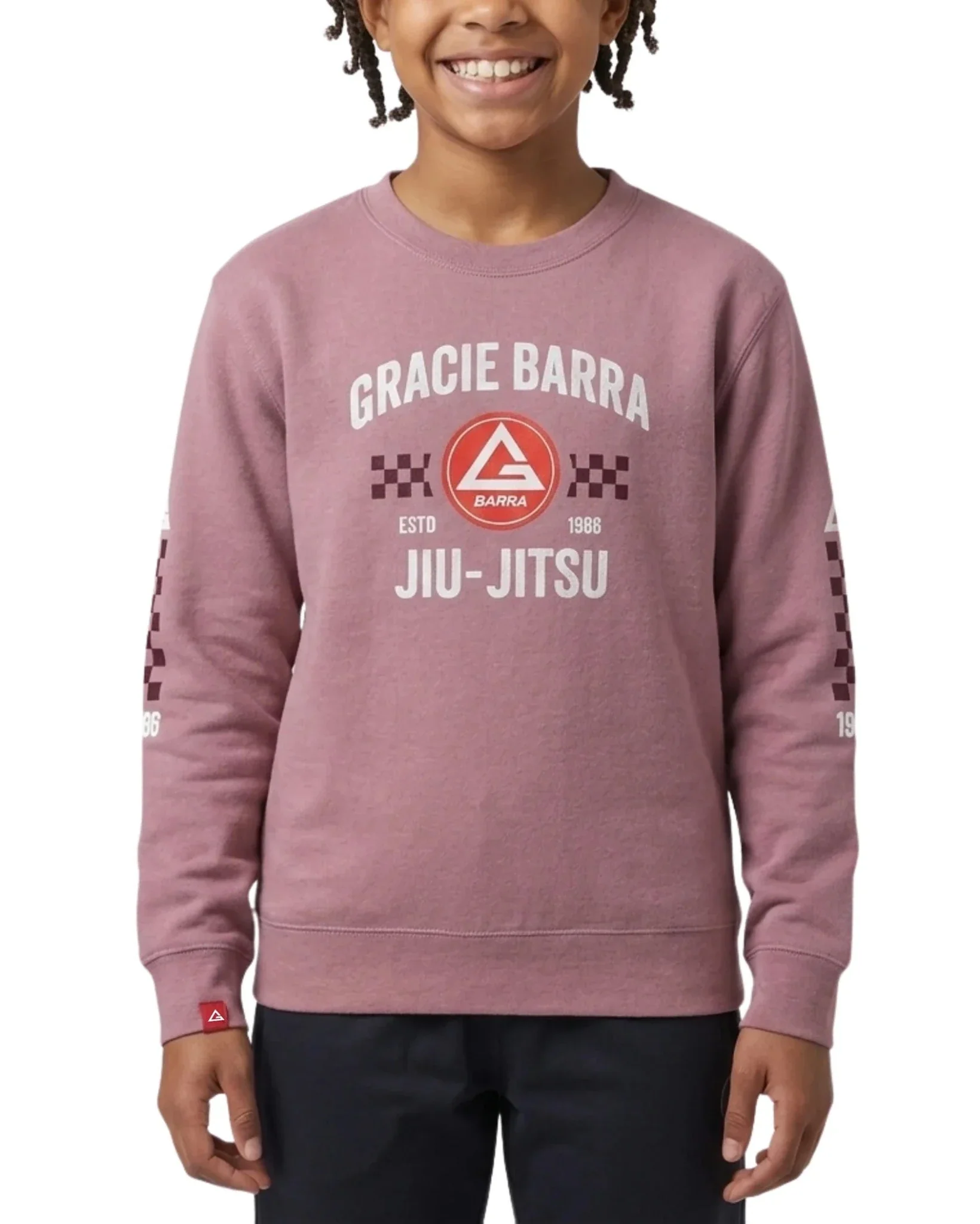 Ready Set Roll Kids Crewneck - Pink - Image 3