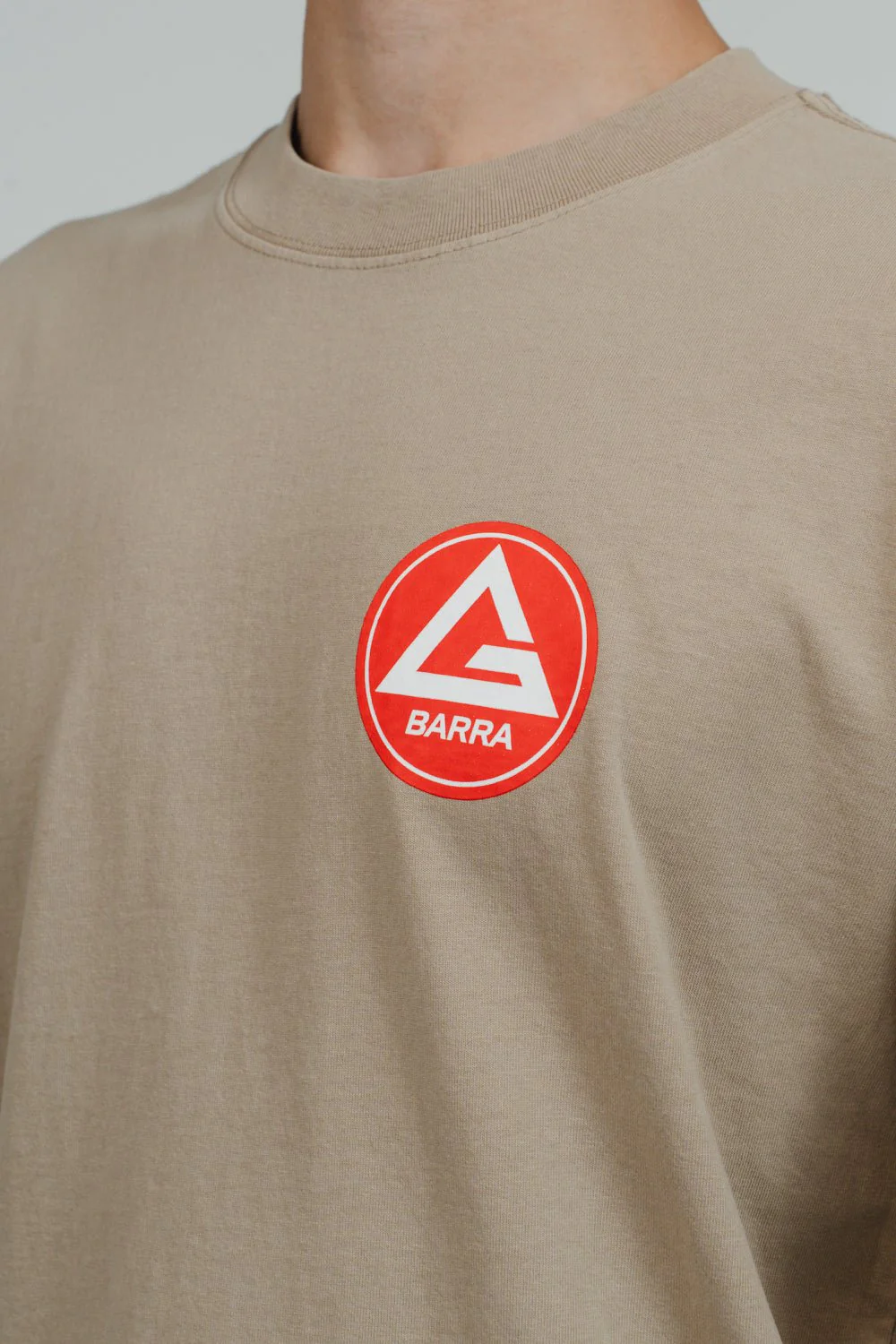 Red Shield Elite Mens Tee - Sand - Image 4