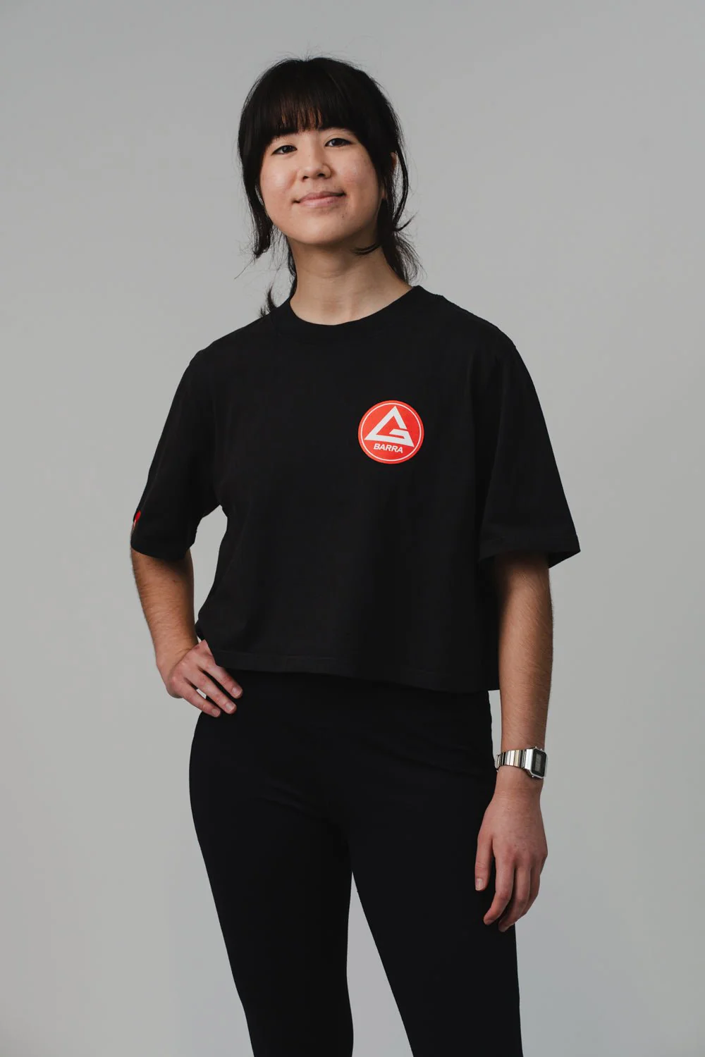 Red Shield Elite Womens Crop Tee - Black - Image 3