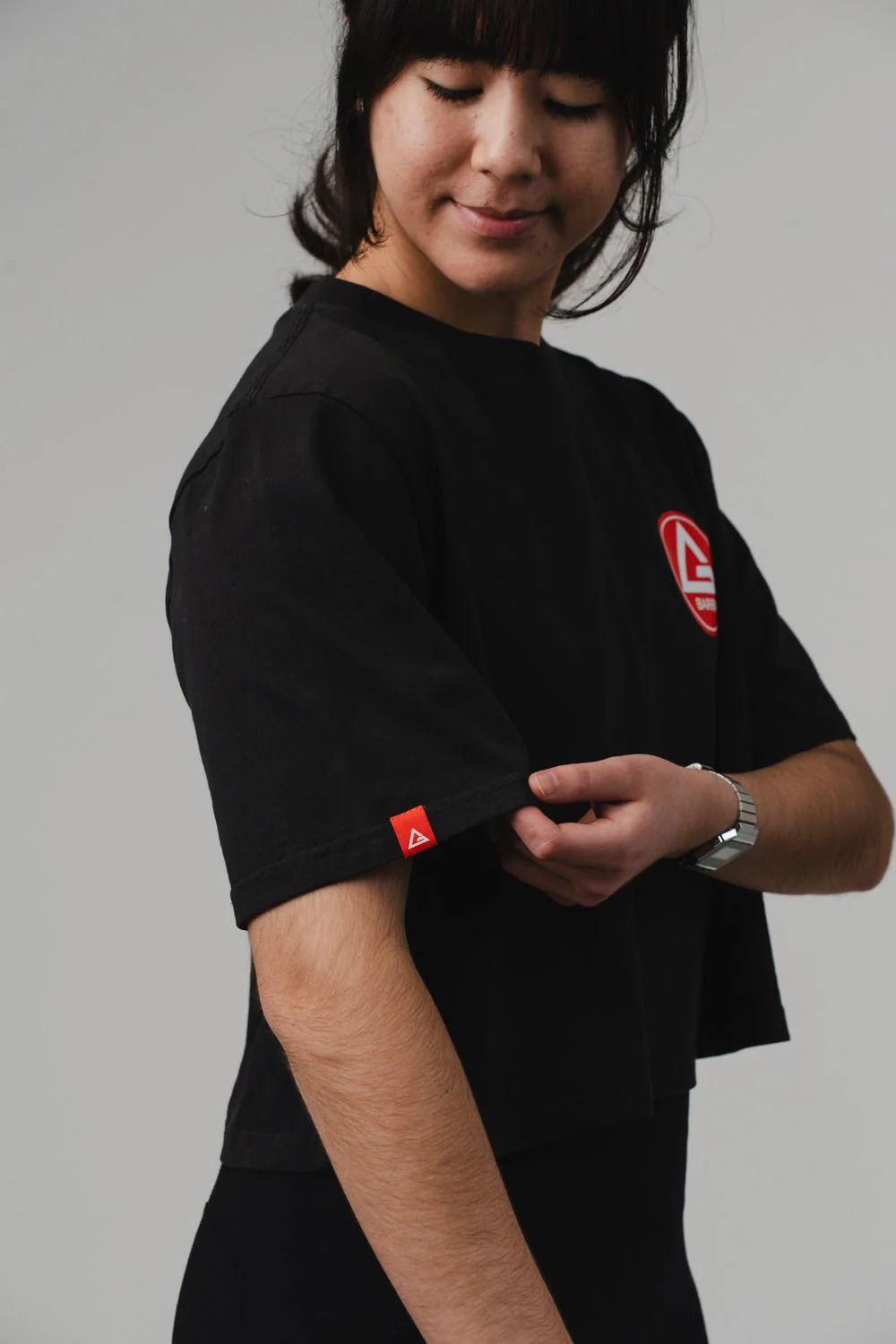 Red Shield Elite Womens Crop Tee - Black - Image 4