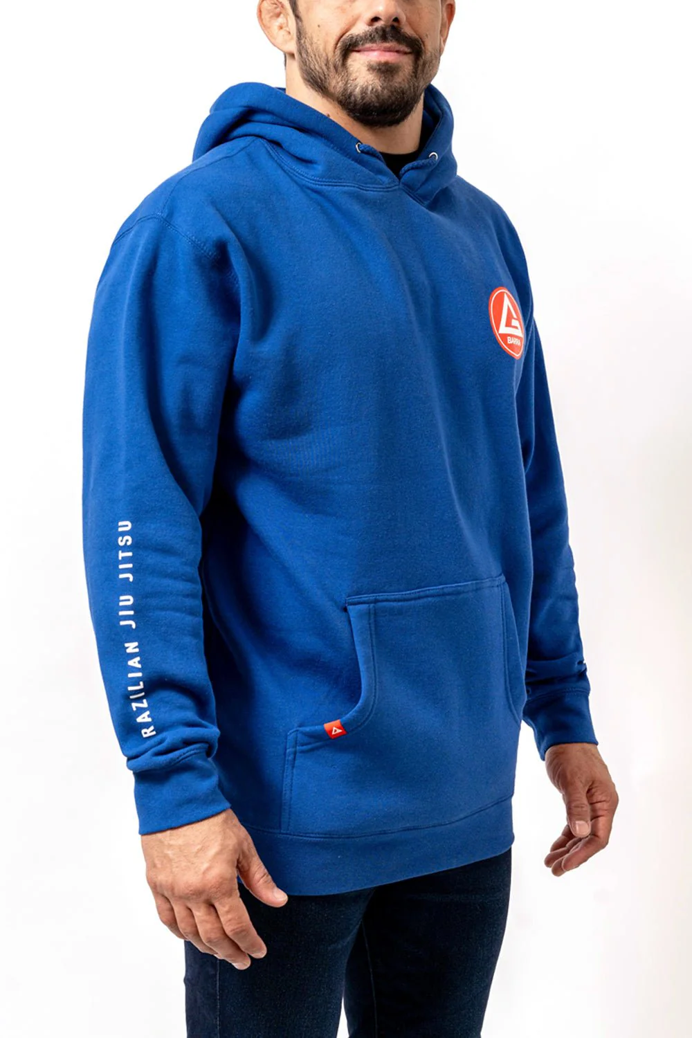 Red Shield Mens Hoodie - Blue - Image 3