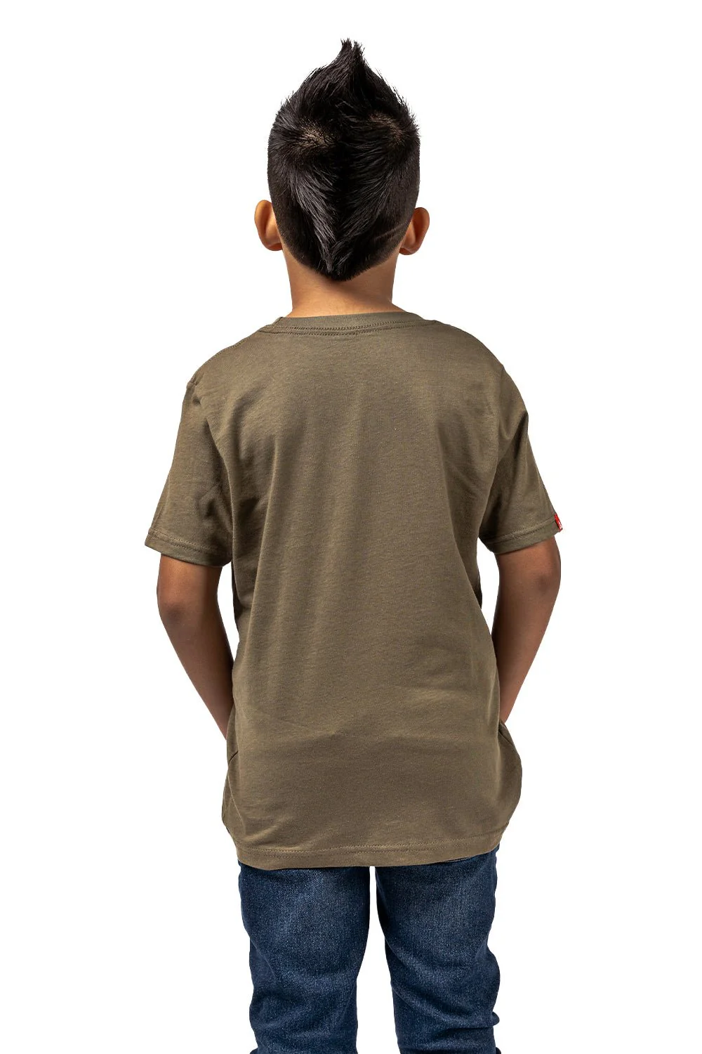 Red Shield Youth Tee - Military Green - Image 2