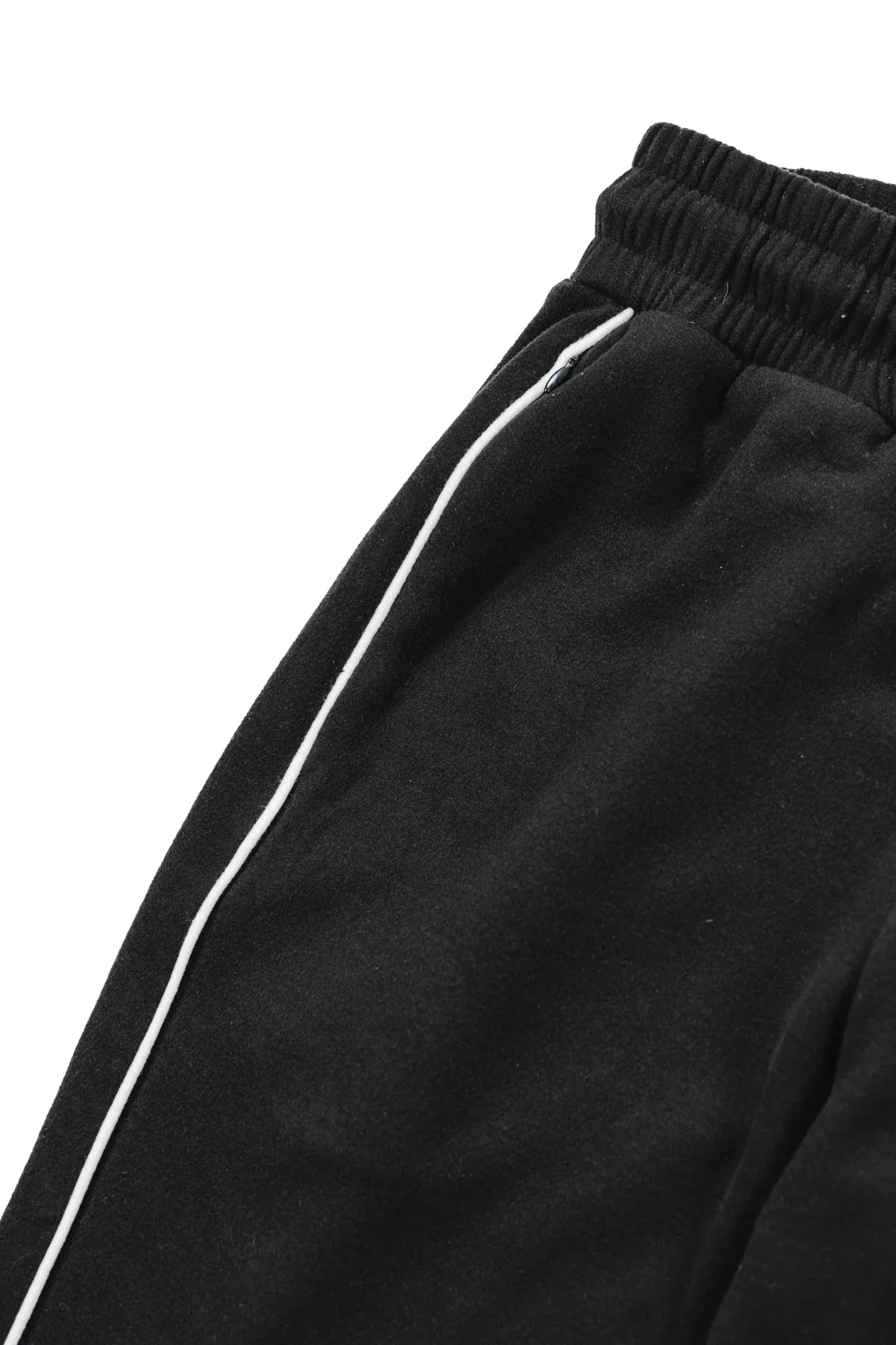 Stacked Mid Rise Wide Leg Pants - Black - Image 6