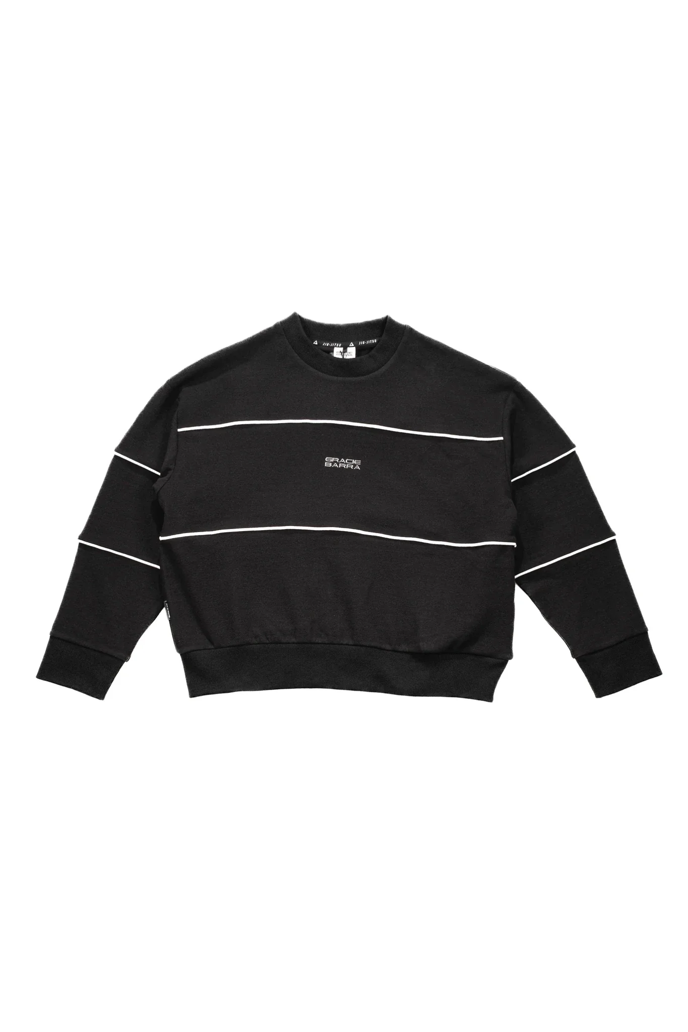 Stacked Relaxed Fleece Pullover - Black