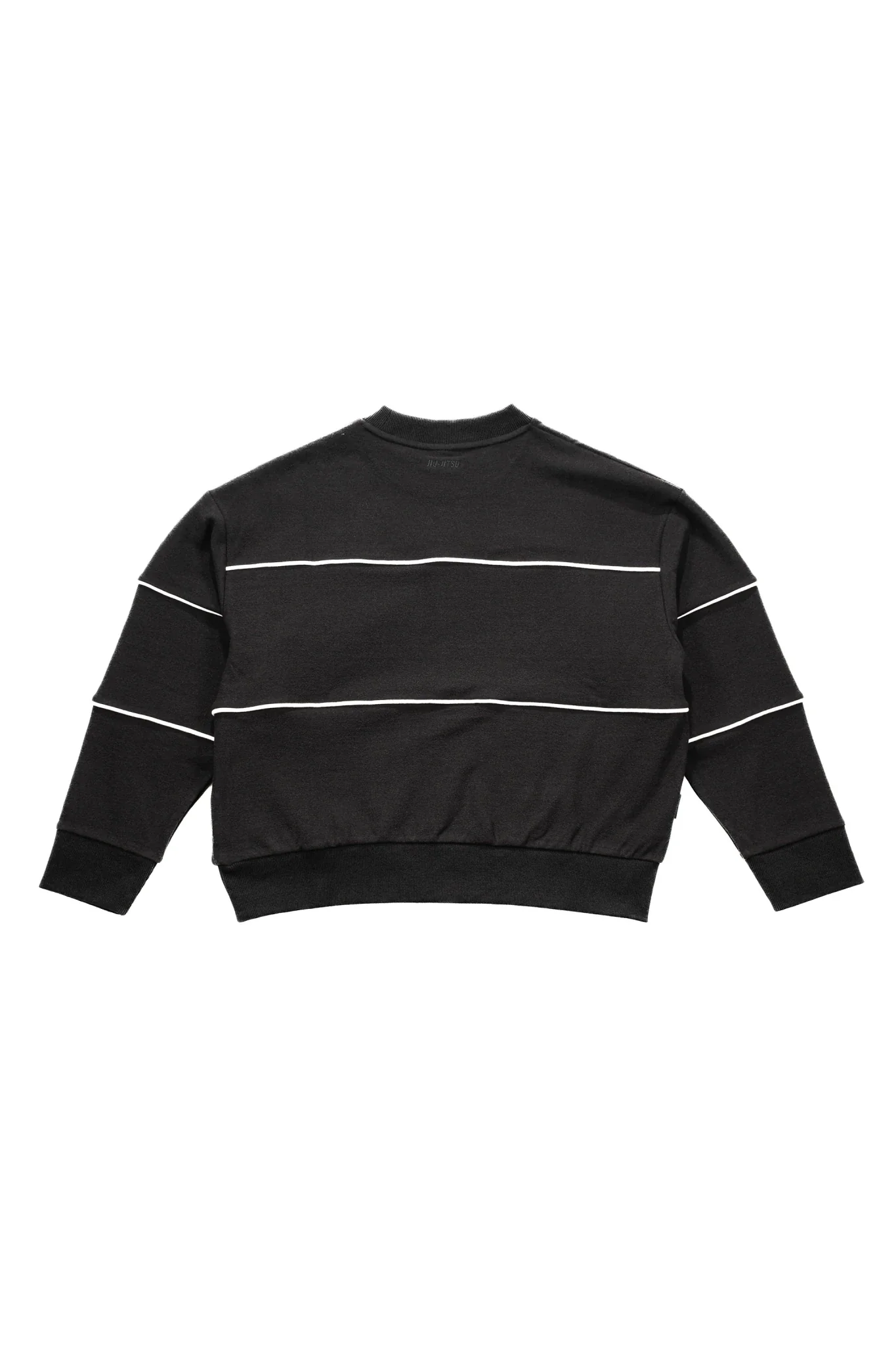 Stacked Relaxed Fleece Pullover - Black - Image 5