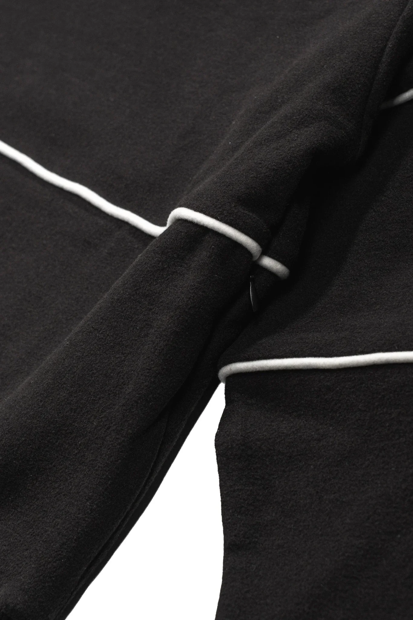 Stacked Relaxed Fleece Pullover - Black - Image 6