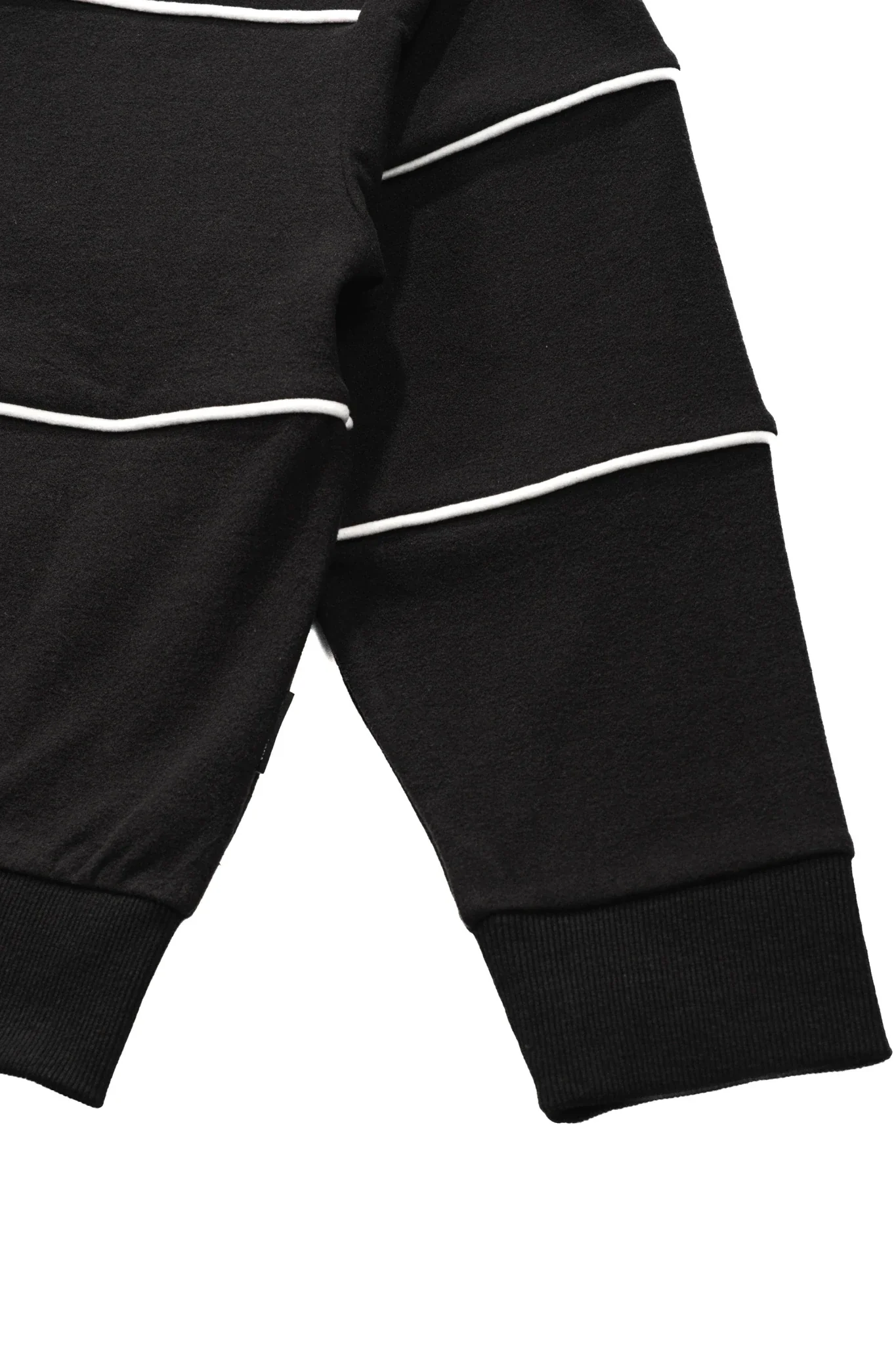 Stacked Relaxed Fleece Pullover - Black - Image 9