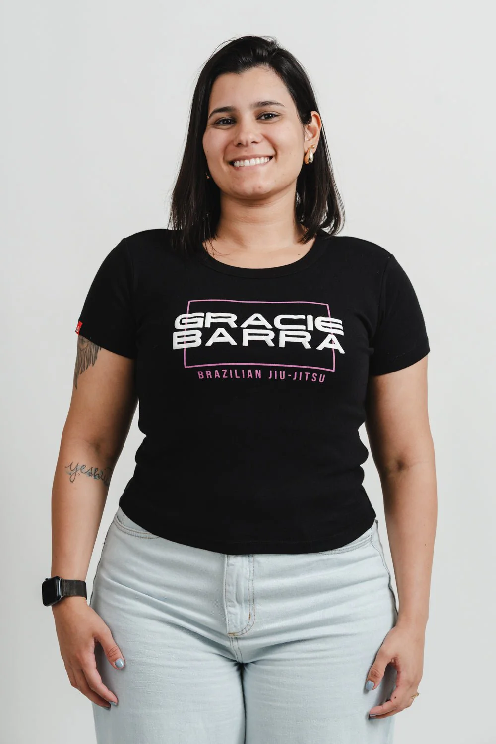 Stacked Womens Tee - Black - Image 7
